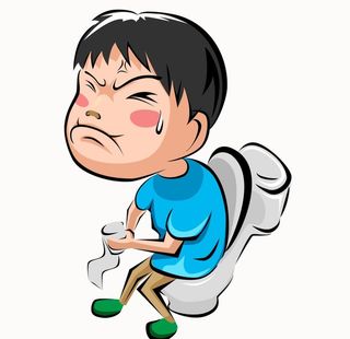 卡通人物上厕所大便便秘生病方便图片