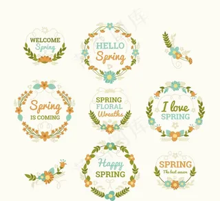 春季花卉标签图片