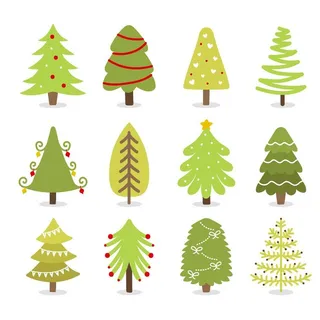 手绘圣诞树图片