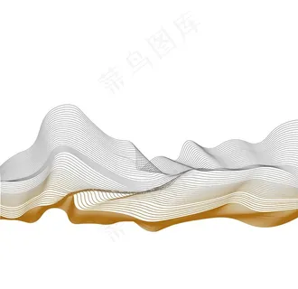 渐变线条山图片