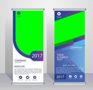 几何风格展架图片