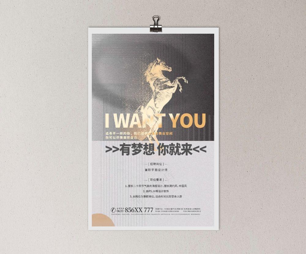 招聘海报图片(3543x5315)psd模版下载