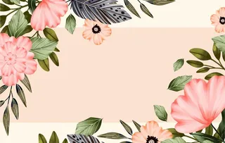 手绘花朵背景图片