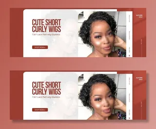 假发轮播海报图片