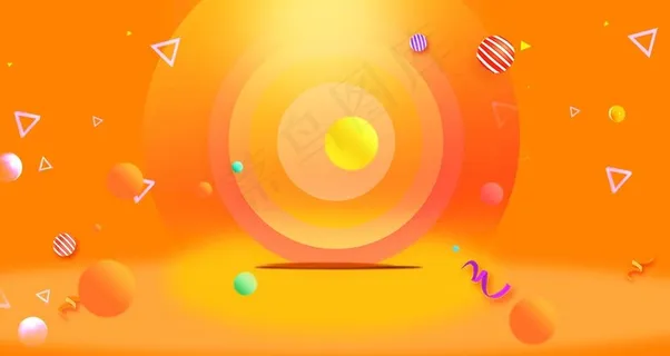 橙色电商促销背景图片 橙色电商促销背景图片