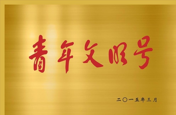 青年文明号钛金牌图片cdr矢量模版下载
