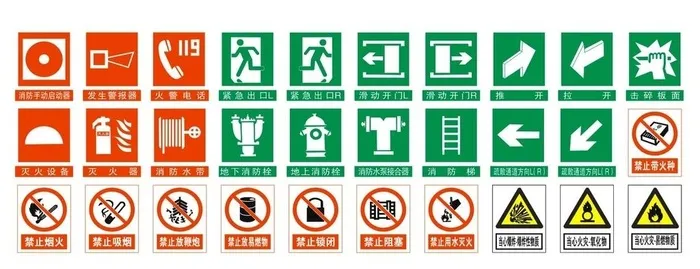 消防作业标识牌图片cdr矢量模版下载