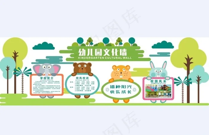 幼儿园文化墙图片cdr矢量模版下载