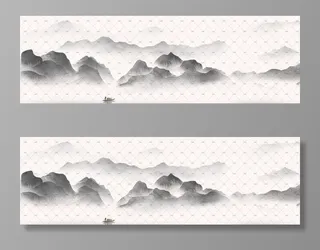 中国风水墨山水画图片