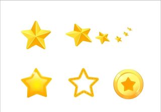 矢量金色星星装饰元素图片