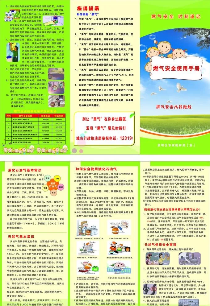 燃气安全使用手册图片cdr矢量模版下载