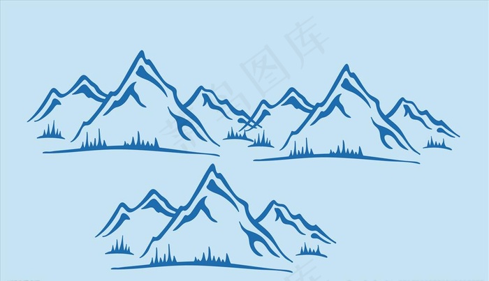 大山 背景 标志 自然 山图片ai矢量模版下载