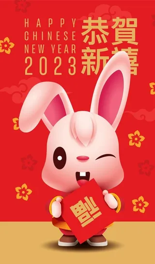 兔年春节海报图片