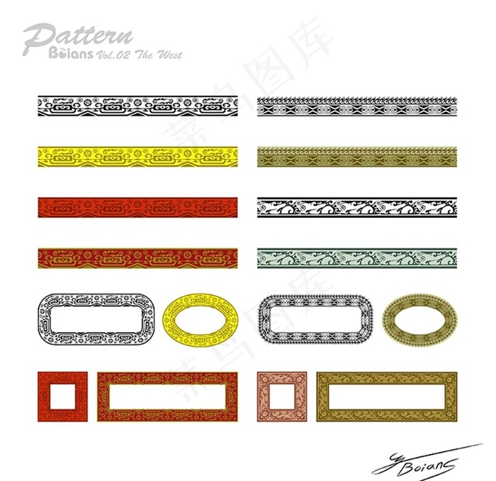 复古花纹边框图片
