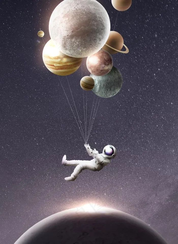 创意地球星空图片(3650x4790)psd模版下载