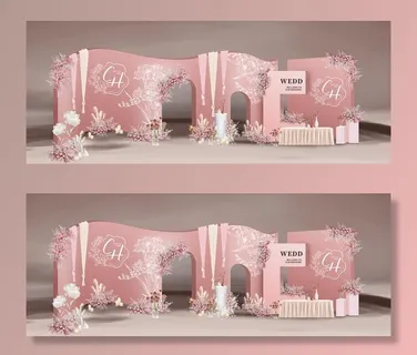 粉色主题婚礼图片