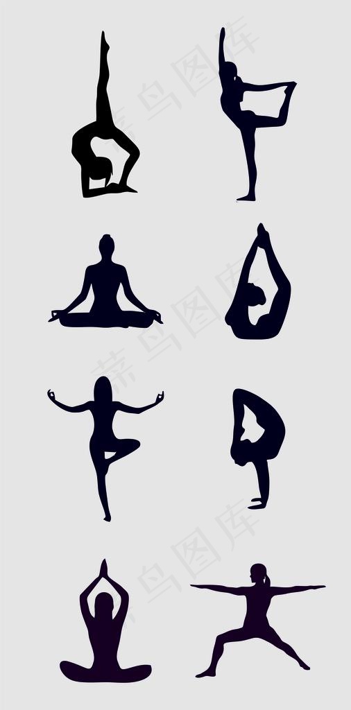 瑜伽剪影图片