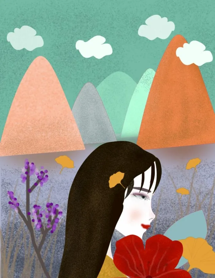 肌理风格插画图片