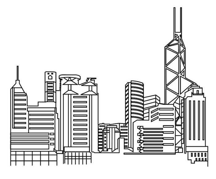 城市线条图片
