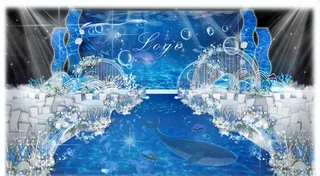 海洋风婚礼效果图图片