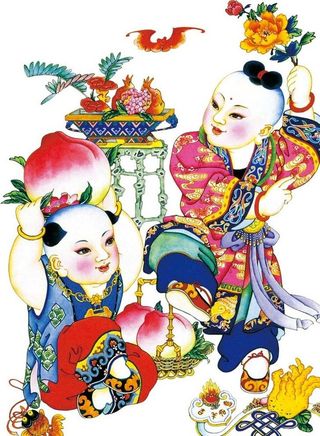 杨柳青年画 含路径图片