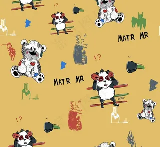 卡通拳击熊图片