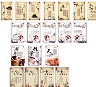 中医养生足疗按摩展板设计图片