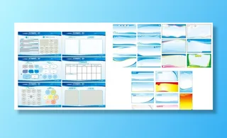 蓝色 展板背景 矢量图片