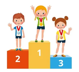 矢量儿童学生颁奖典礼插画图片