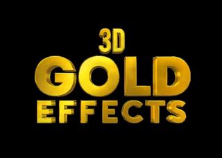 黄金特效字体样机  图片