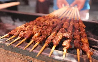 竹签烤肉图片
