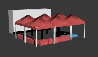 帐篷游泳池场景图片