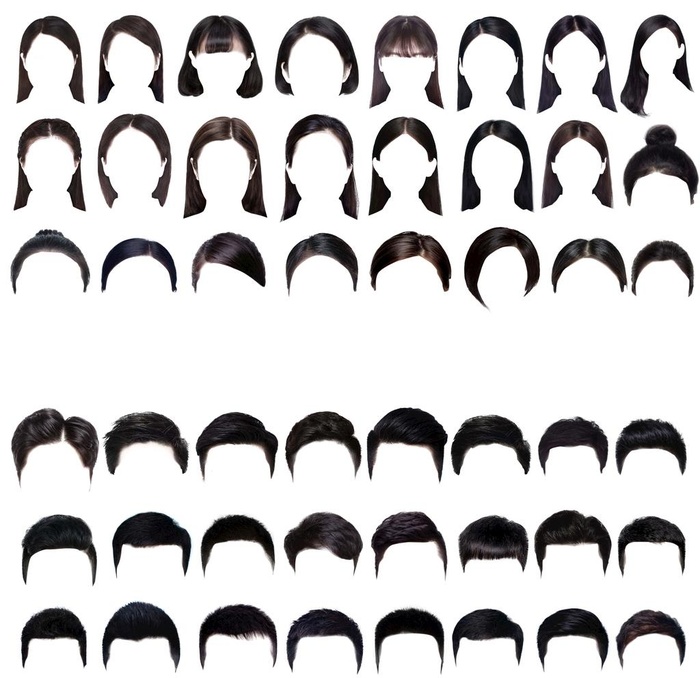 男女头发图片(10000x10000)psd模版下载
