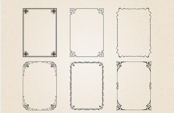 矢量欧式复古边框图片