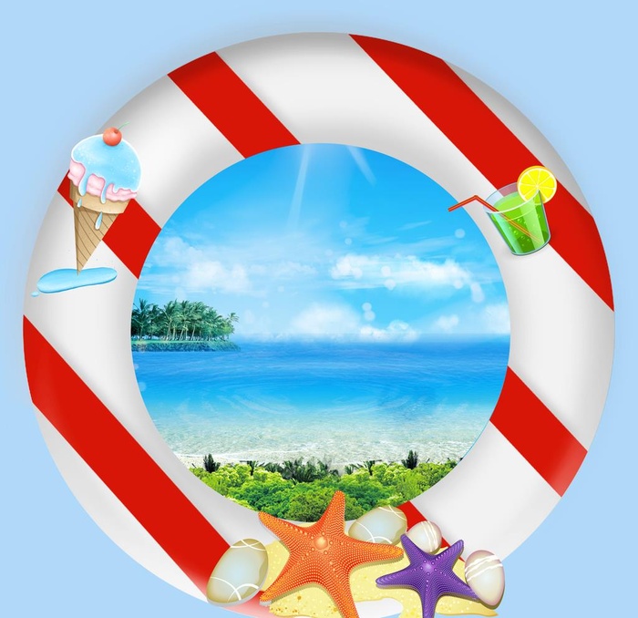 夏天游泳圈图片