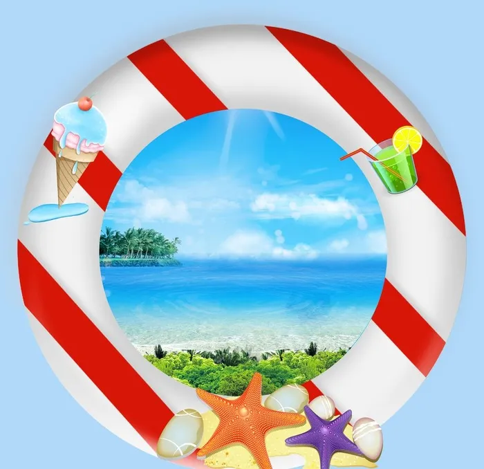 夏天游泳圈图片