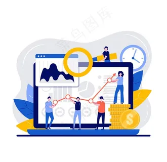 办公人物插图图片