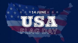 矢量彩色卡通美国国旗图片