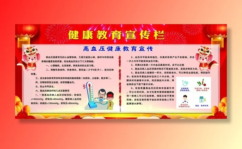 健康教育宣传栏图片(9094x4370)psd模版下载