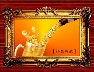 欧式相框金币图片