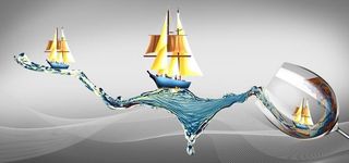 一帆风顺鎏金餐厅高脚杯酒店装饰图片