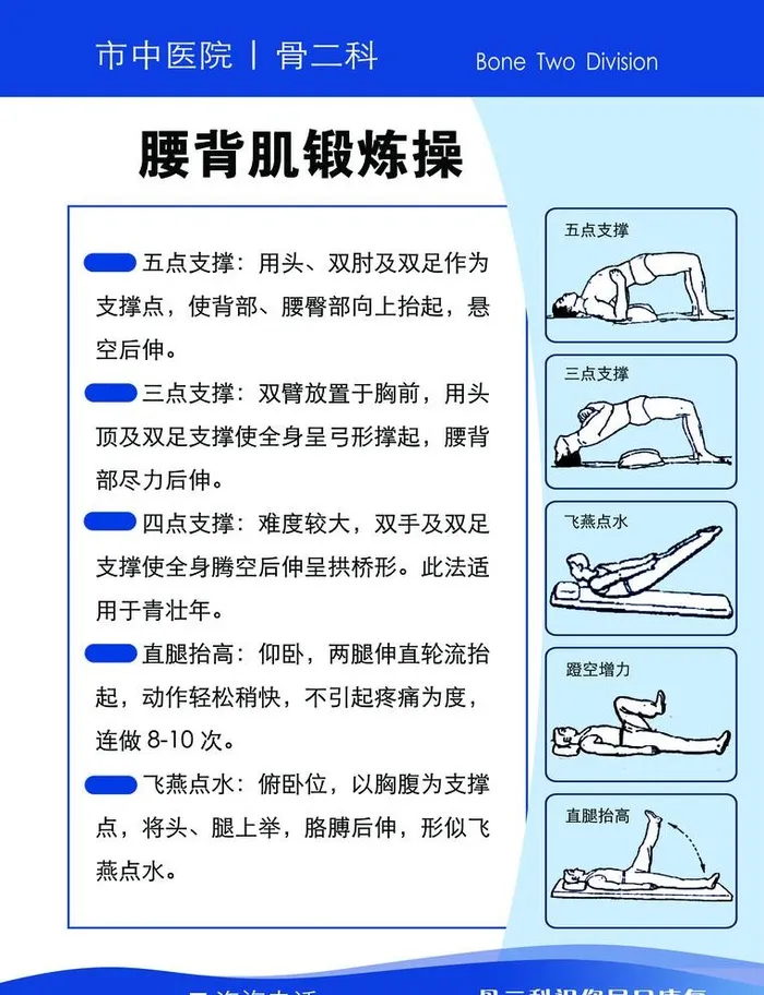腰背肌锻炼操图片(3425x4606)psd模版下载