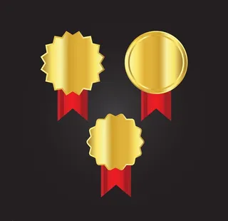 金色质感标签图片