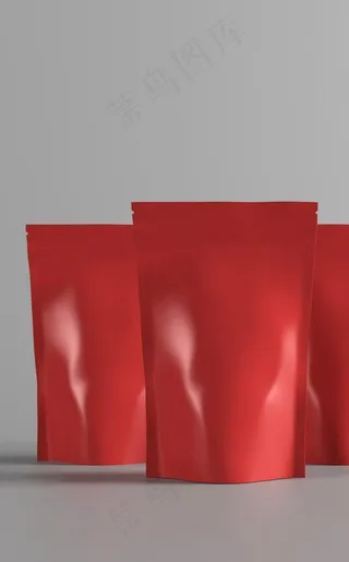 红色零食袋样机图片