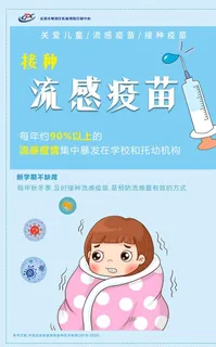 流感疫苗宣传海报图片