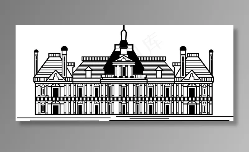 线条城堡  矢量城堡  城堡图片