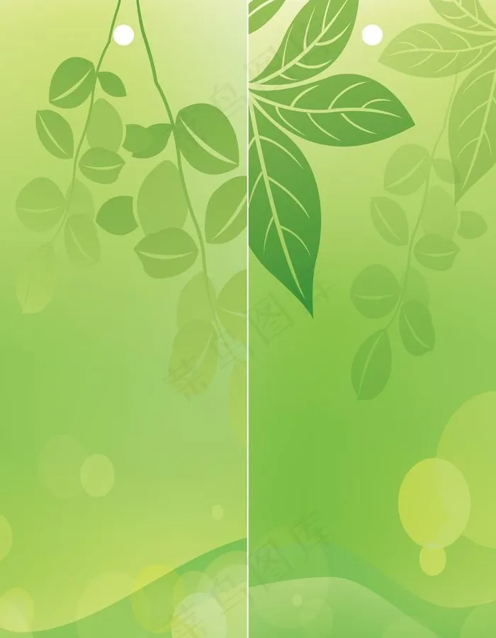 绿色树叶图片ai矢量模版下载