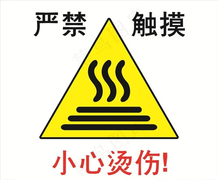 小心烫伤 防烫图片cdr矢量模版下载
