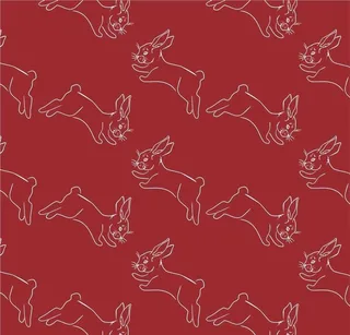 抽象兔子四方循环底纹图片