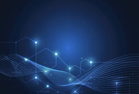 蓝色科技线条海报背景图片